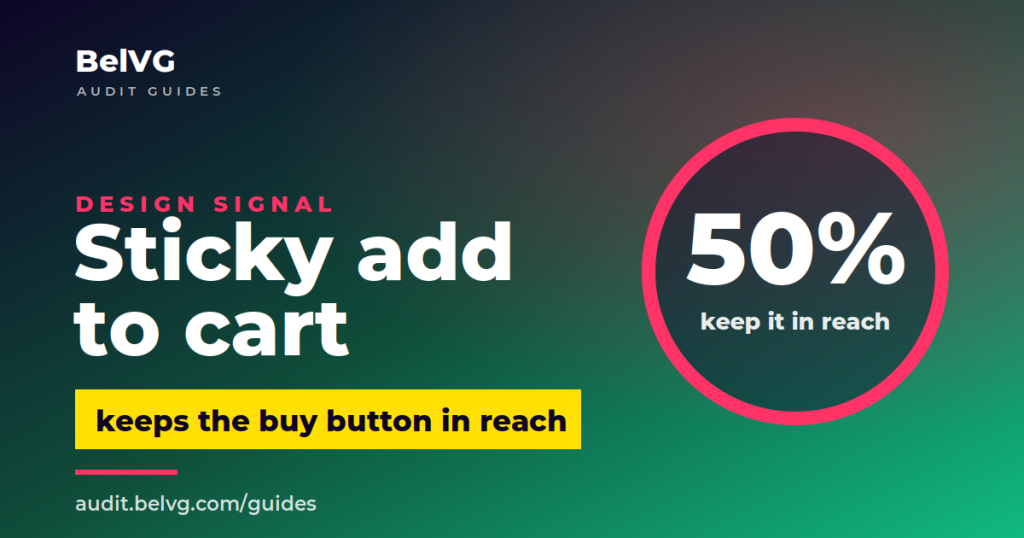 Sticky add to cart: the buy button that stays in reach as they scroll